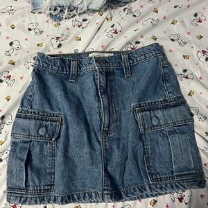Abercrombie & Fitch Blue Denim Mini Skirt